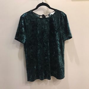 Emerald velvet t-shirt